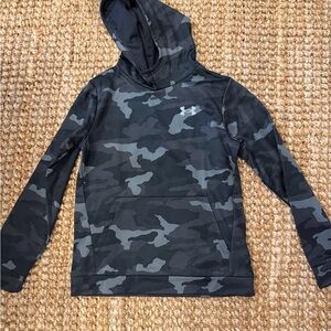 Under Armour Black & Gray Camo Hoodie SZ L NWOT